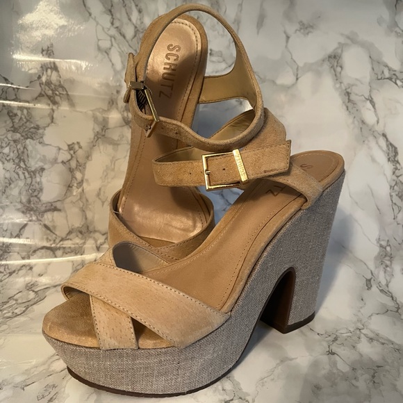 Schutz Espadrille beige/black main image 1